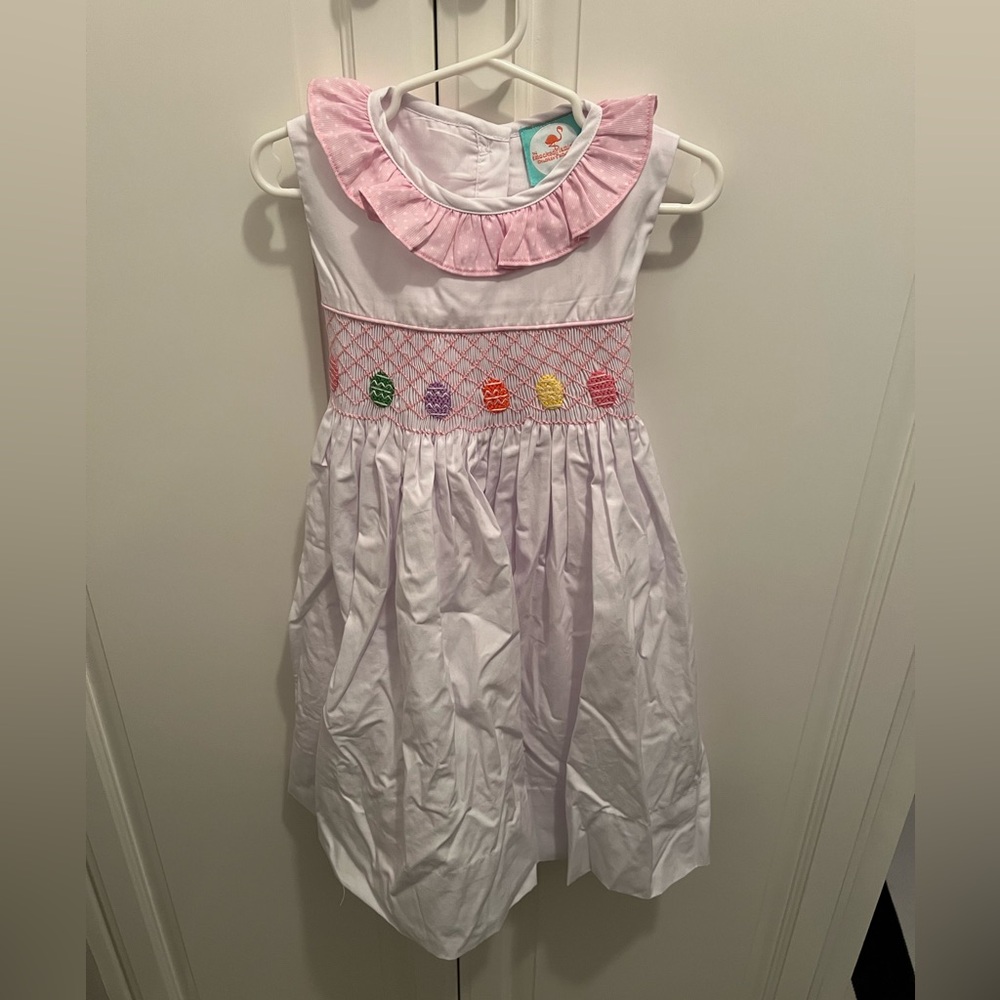 The Smocked Flamingo Easter Dress NWT